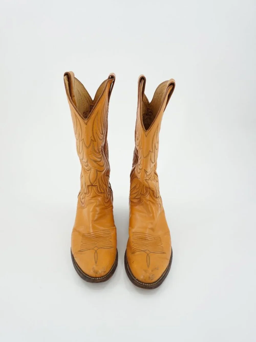 Share Justin Western Boots Brown Leather Style # T778 Men's Size 9D